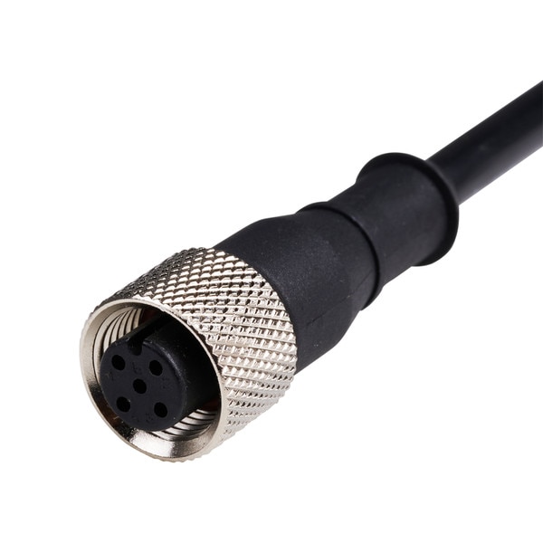 close-up of the M12 female end